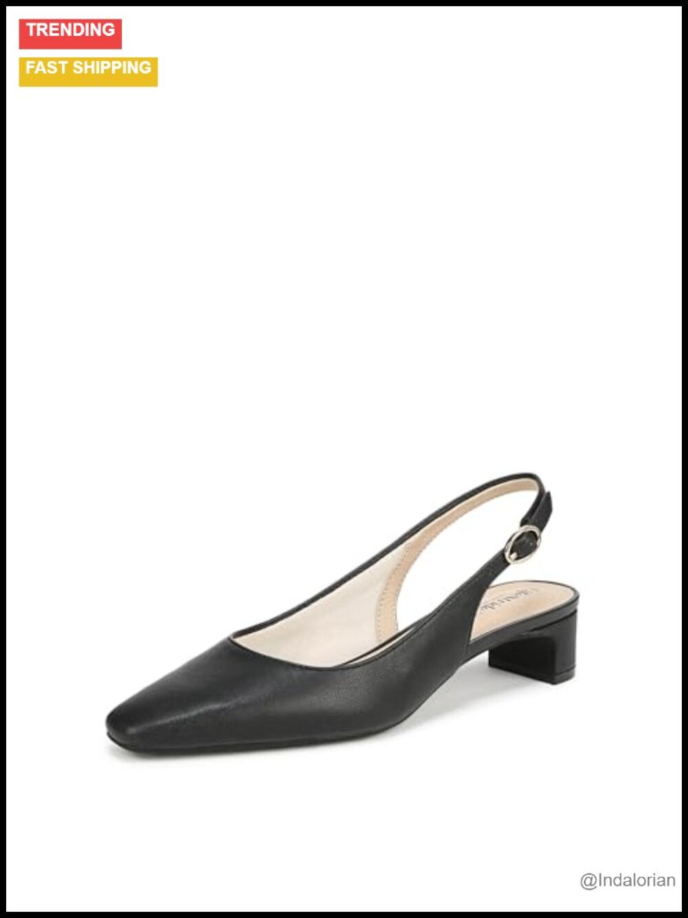 Women's Lorena Slingback Block Heel Dress Pump Comfort Square Toe